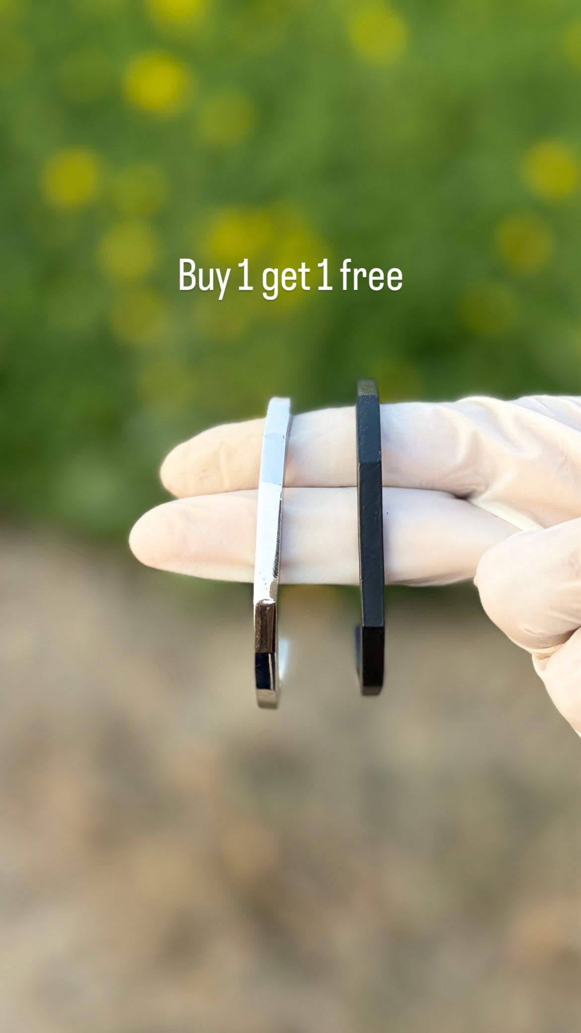 HAXA SILVER + BLACK + fibar bracelet