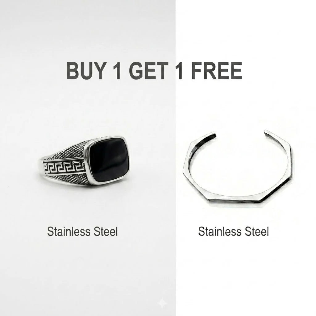 HAXA + BLACK ONYX RING