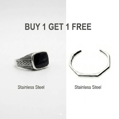 HAXA + BLACK ONYX RING